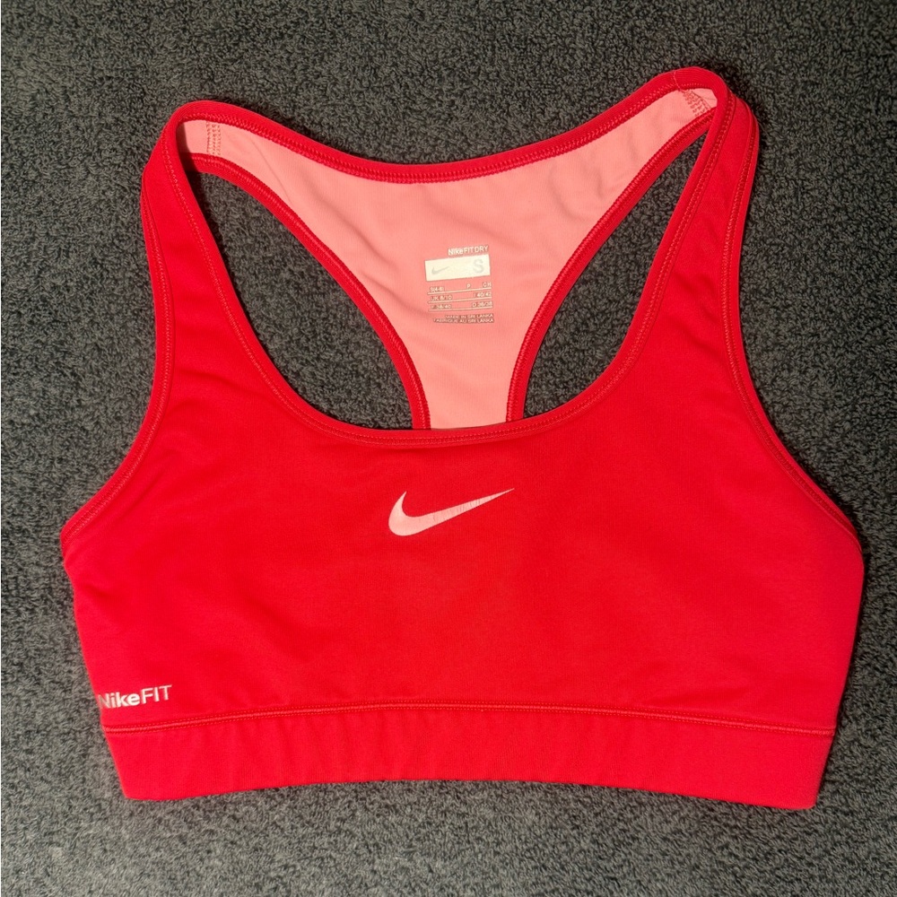 Nike Pro Women's Vibrant Red Sports Bra- Size S